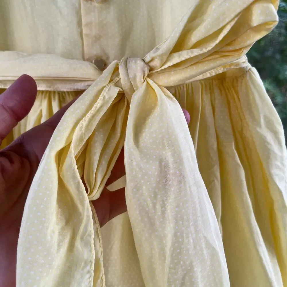 Martha's Miniatures Vintage Girl's Yellow Dress Size 4